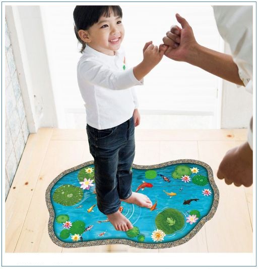 Hồ sen tạo cảm giác 3D mẫu 4